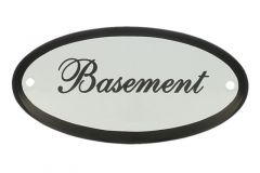 Enamel door plate "Basement" oval 100x50mm