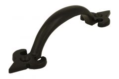 Pull handle elegant 130mm cast iron black powder coated