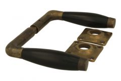 Door handles antique brass bakelite pair (1932)