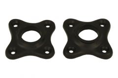 Pair escutcheons cast iron black powder coated Øhole 18mm