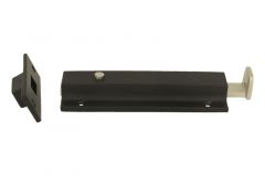 Tower bolt with with spring satin nickel/black