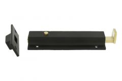 Tower bolt with with spring polished brass /black