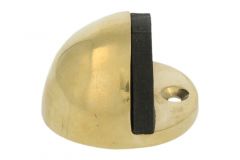 Door stop polished brass floor mounting round 45mm