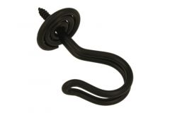 Small threaded hook metal black