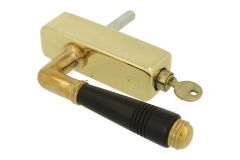 Handle Tilt & Turn with lock (1908) polished brass ebony