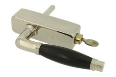 Handle Tilt & Turn with lock (1926) nickel ebony
