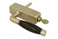 Handle Tilt & Turn with lock (1926-1928) satin nickel ebony