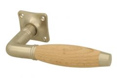 Single door handle with rosette satin nickel beech (1930)