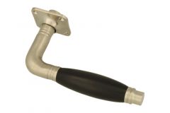 Single door handle with rosette (1926) satin nickel ebony