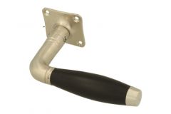 Single door handle with rosette satin nickel ebony (1931)