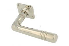 Single door handle with rosette nickel