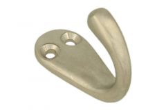 Small wall hook satin nickel, depth 33 mm, 17x36mm