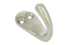 Small wall hook nickel, depth 33 mm, 17x36mm