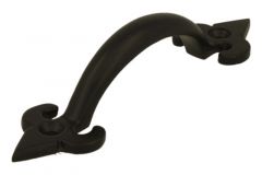 Pull handle elegant 110mm cast iron black powder coated