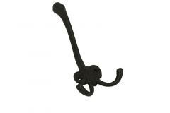 Heavy cast iron coat hook, "snake" model