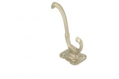 Coat hook satin nickel, depth 90mm, rosette 43x36mm