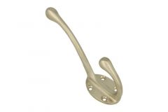 Coat hook satin nickel, depth 70mm, rosette 32x44mm