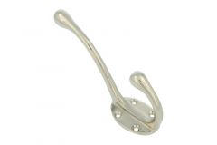 Coat hook nickel, depth 70mm, rosette 32x44mm