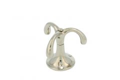 Triple ceiling hook nickel rotating H53mm, Ø 60mm