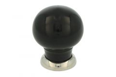 Cabinet knob bakelite with nickel 39mm H48mm