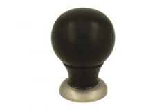 Cabinet knob ebony with satin nickel 25mm H39mm