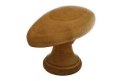 Cabinet knob sandalwood (kenwood) egg shaped 57x29mm H46mm