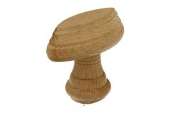 Cabinet knob beech with ornamental edge 55x27mm H51mm