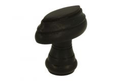 Cabinet knob ebony with ornamental edge 55x27mm H51mm