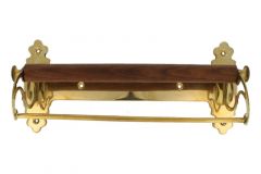 Kitchen paper towel holder polished brass