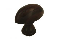 Cabinet knob rosewood egg shaped 57x29mm H53mm
