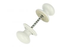 Pair of knobs porcelain white