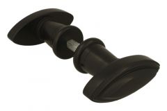 Pair of knobs ebony with ornamental edge 68x32mm