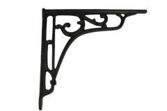 Shelf bracket black powder coated cast iron 235x215mm (L×H)