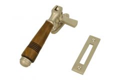 Window fastener reversible satin nickel horn (1908)