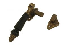 Window fastener (1890) antique brass horn Right