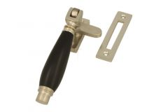 Window fastener reversible satin nickel ebony (1928)