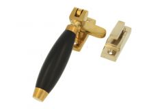 Window fastener (1932) reversible polished brass ebony