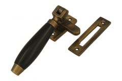 Window fastener reversible antique brass bakelite (1932)