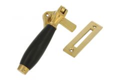 Window fastener reversible polished brass bakelite (1936)