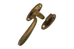 Window fastener "dudok style" antique brass right