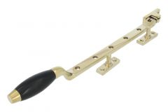 Window stay polished brass bakelite 315mm (1932)