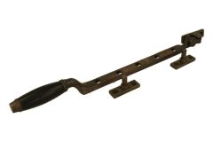 Window stay antique brass ebony (1929) 315mm