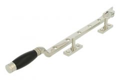 Window stay nickel ebony 300mm (1926)