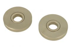 Pair round concealed escutcheons satin nickel