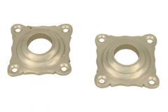 Pair elegant escutcheons satin nickel