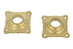 Pair elegant escutcheons polished brass