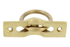 Flush pull ring polished brass