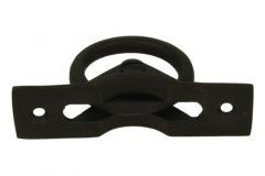 Flush pull ring brass black powder coated