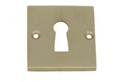 Square key rosette "Bauhaus" in satin nickel