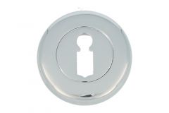 Key escutcheon chrome round concealed escutcheon